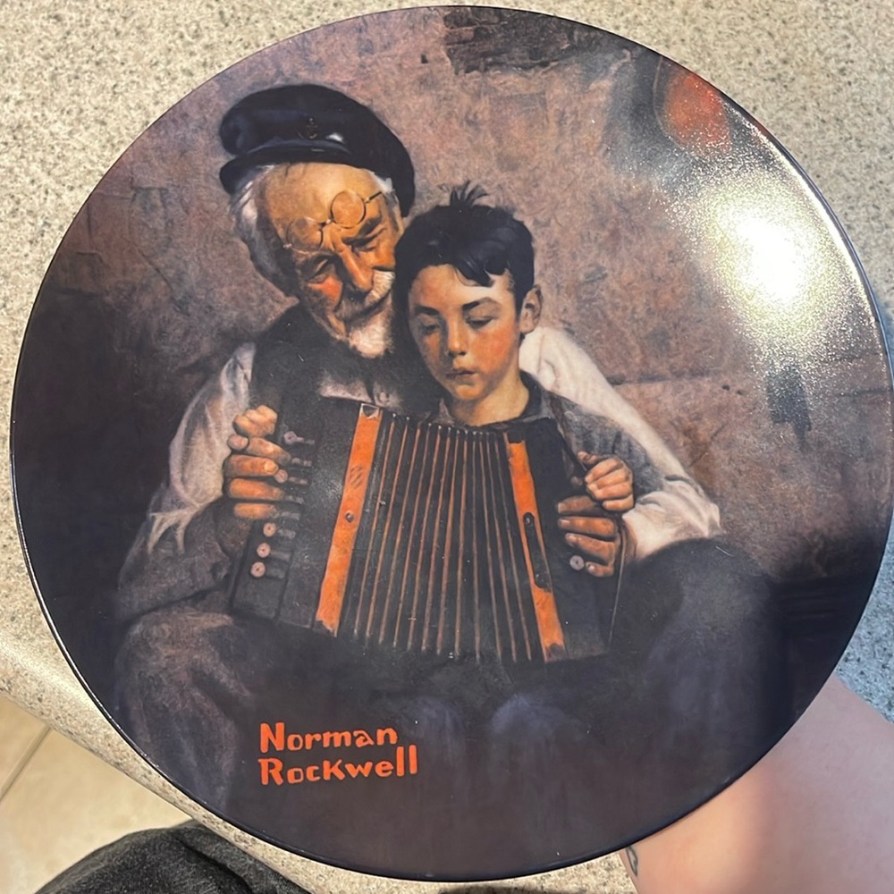 Norman Rockwells “ The Music Maker” collectors plate.